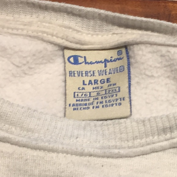 Champion PacMan Sweatshirt Men’s Size Large Gray Reverse Weave Vintage Y2K. - Picture 9 of 9